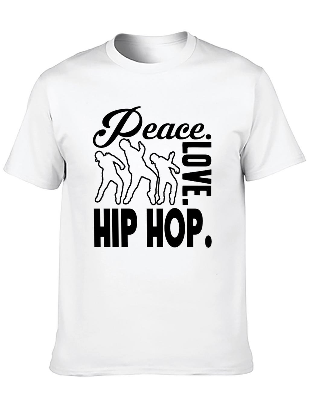 Peace Love Hip Hop T-Shirt Black Graphic Tee