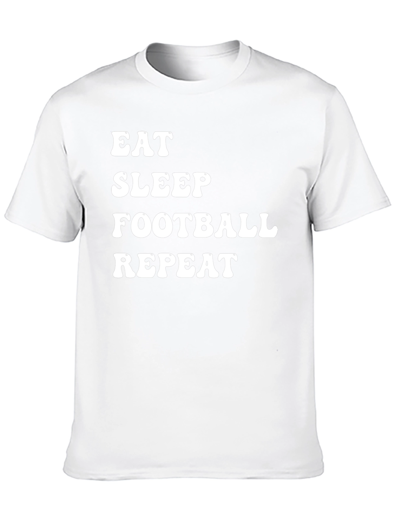 Eat Sleep Football Repeat Black T-Shirt