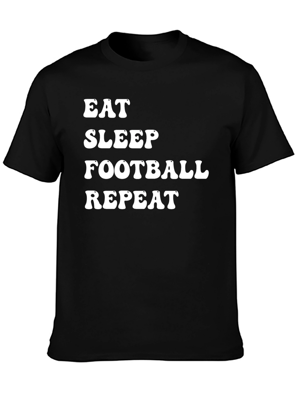 Eat Sleep Football Repeat Black T-Shirt