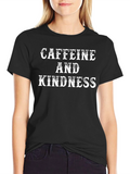 Caffeine and Kindness Graphic Tee - Black