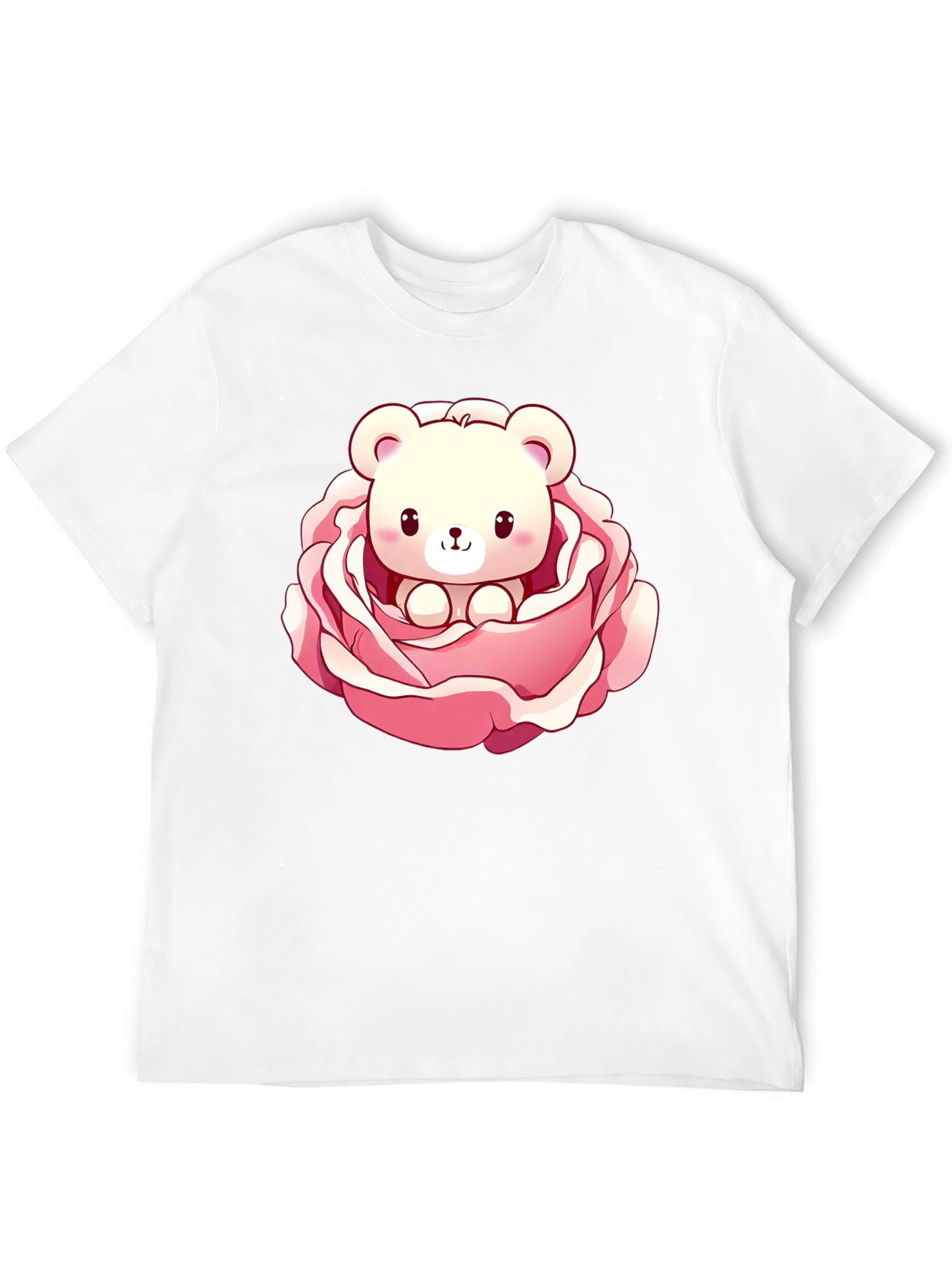 Cute Bear in Rose Graphic Tee