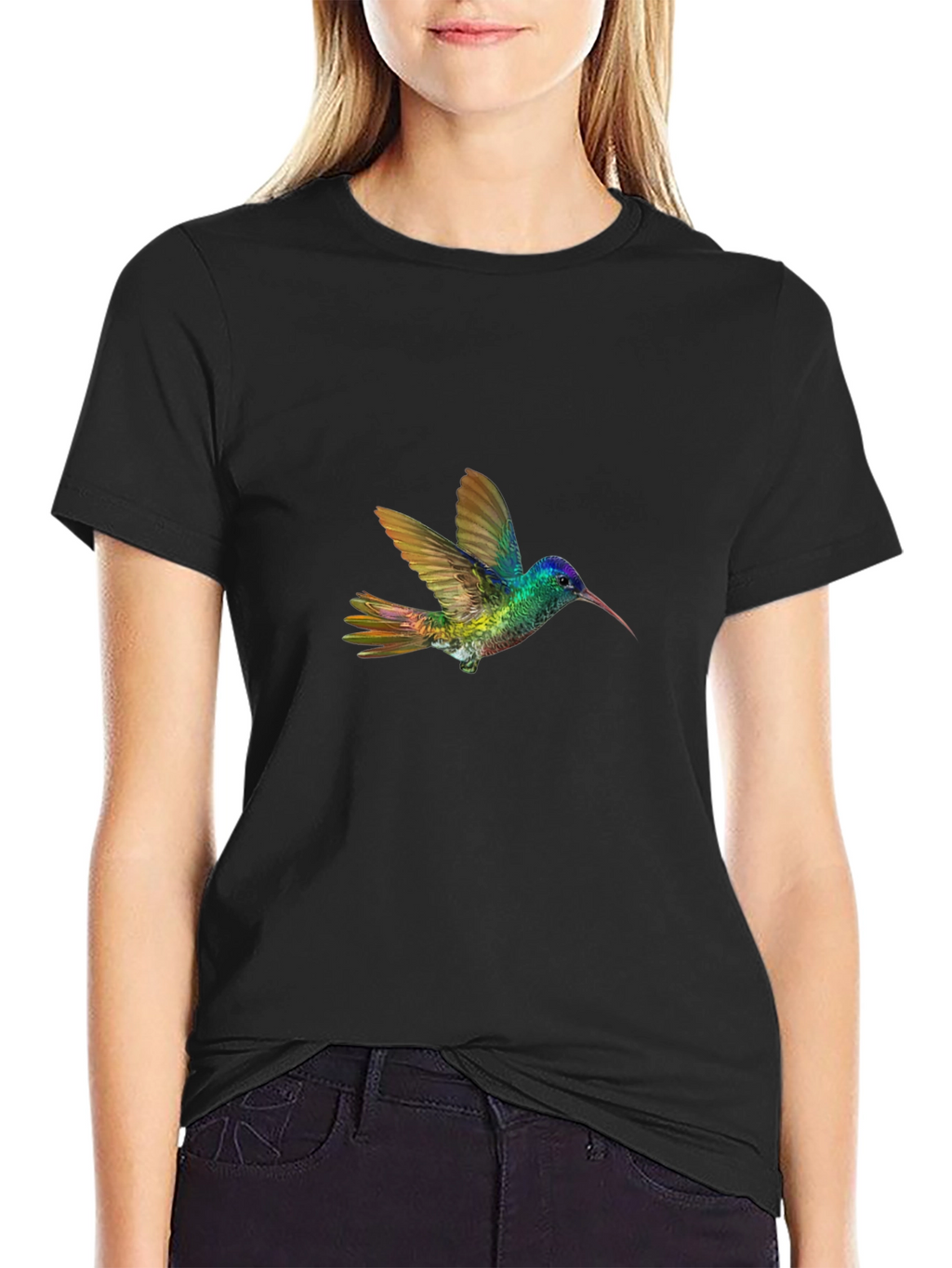 Hummingbird Graphic Black T-Shirt