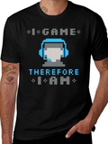 I Game Therefore I Am Pixel Art T-Shirt