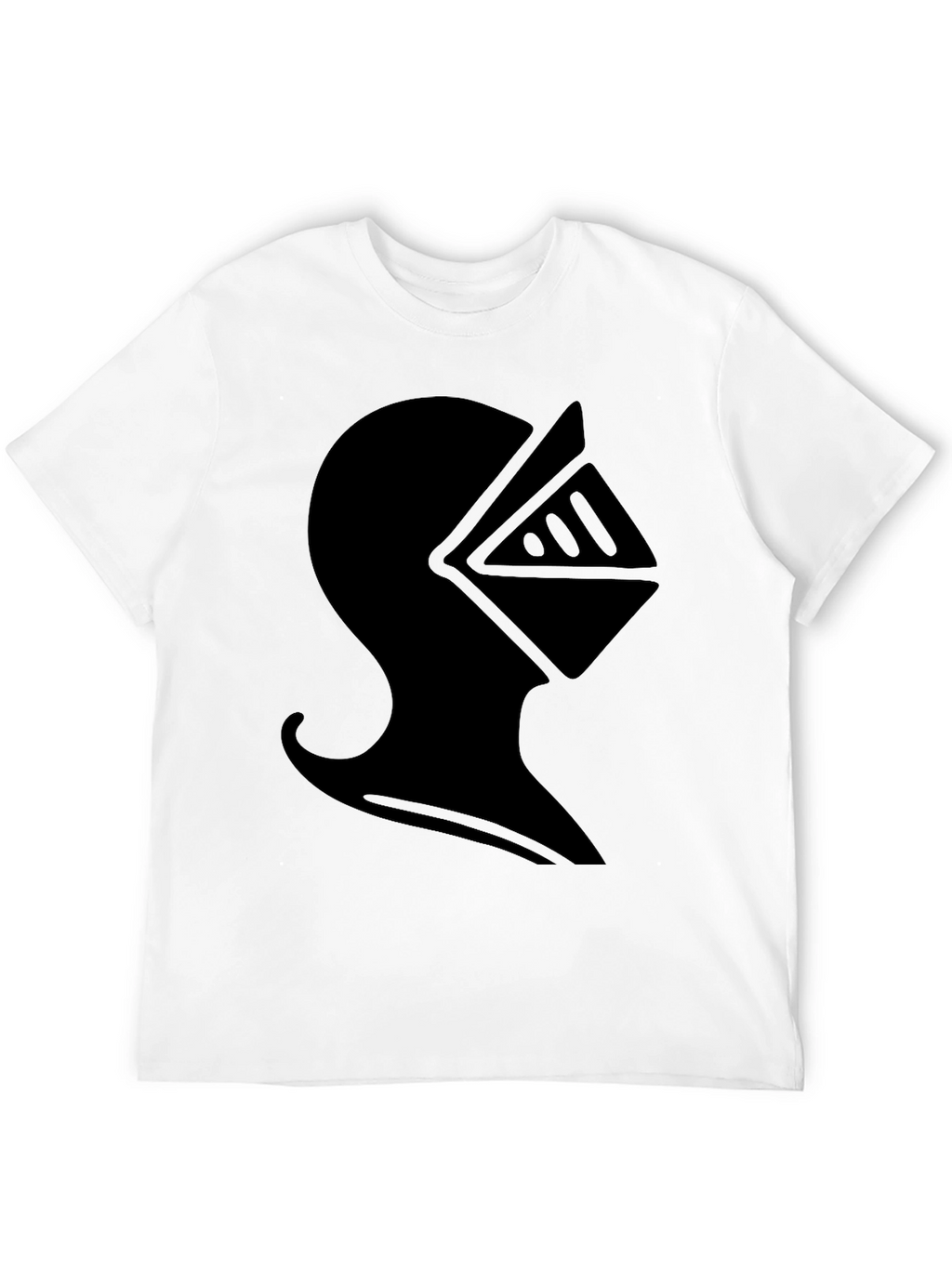 Knight Helmet Graphic T-Shirt - Black