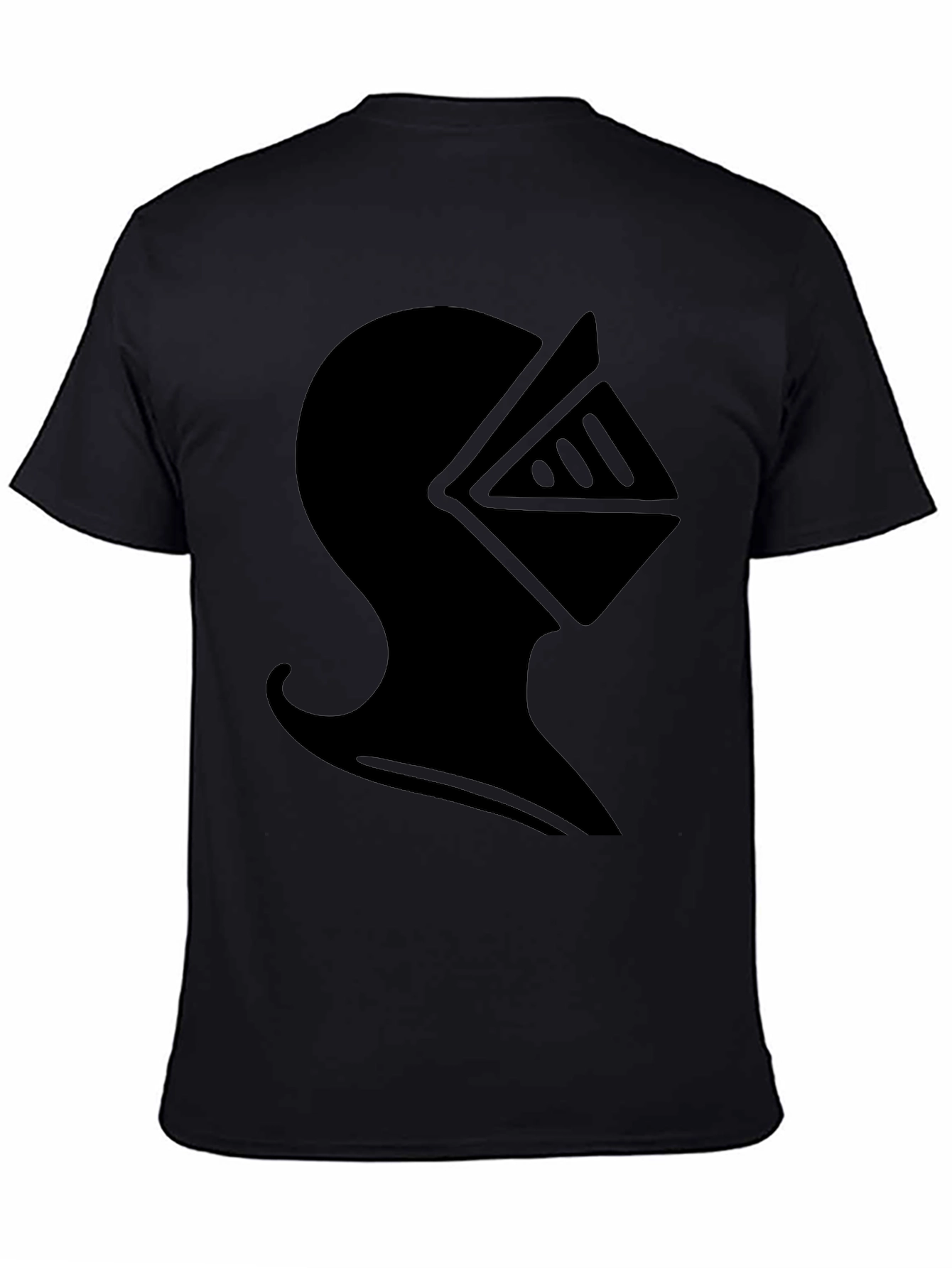 Knight Helmet Graphic T-Shirt - Black