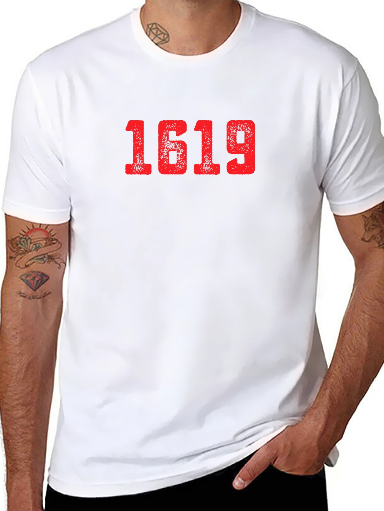 1619 Graphic Tee - Black Cotton Blend