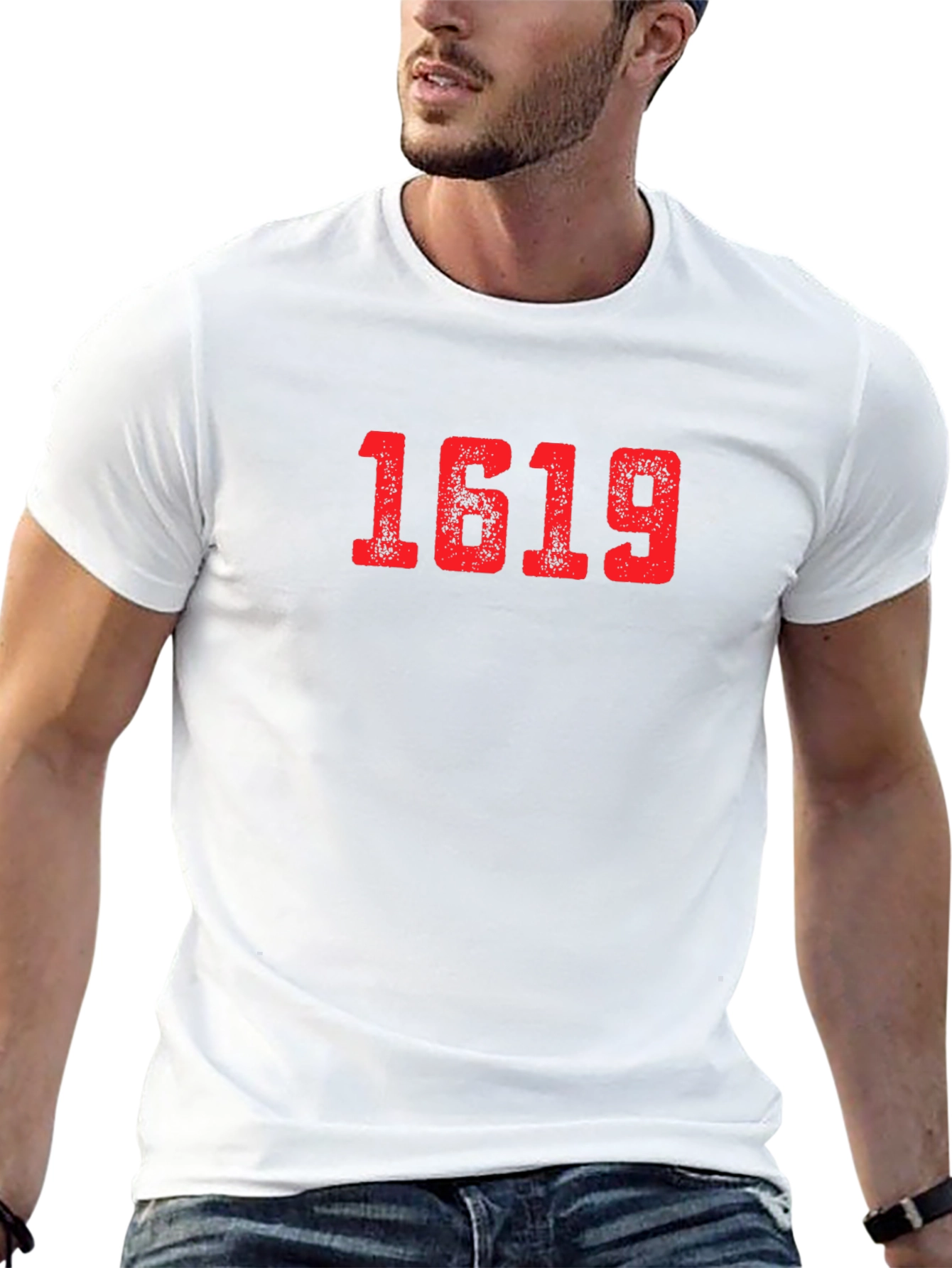 1619 Graphic Tee - Black Cotton Blend