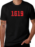 1619 Graphic Tee - Black Cotton Blend