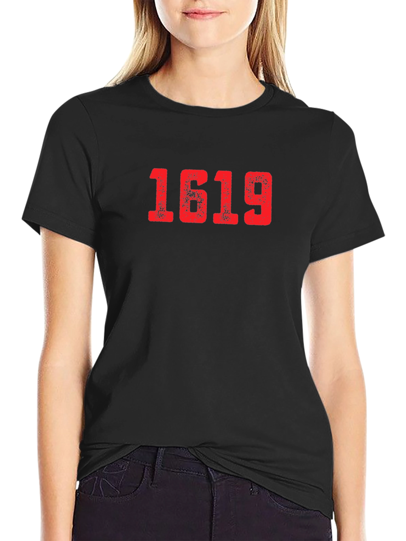 1619 Graphic Tee - Black Cotton Blend