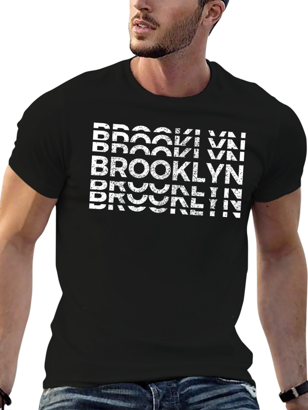 Brooklyn Graphic Print Black T-Shirt