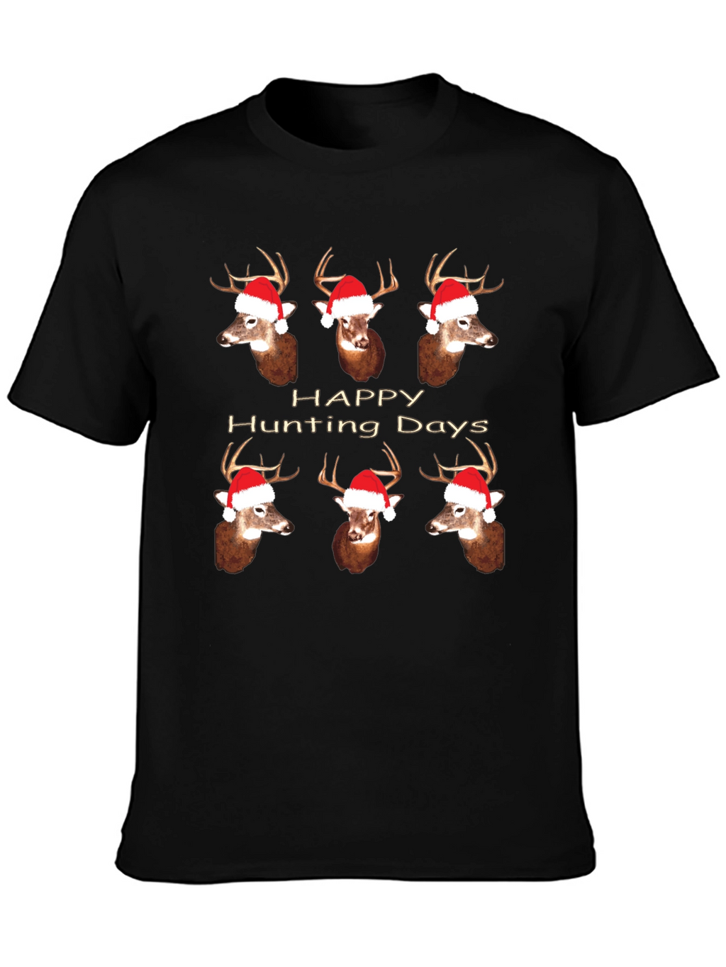 Happy Hunting Days Deer Christmas T-Shirt