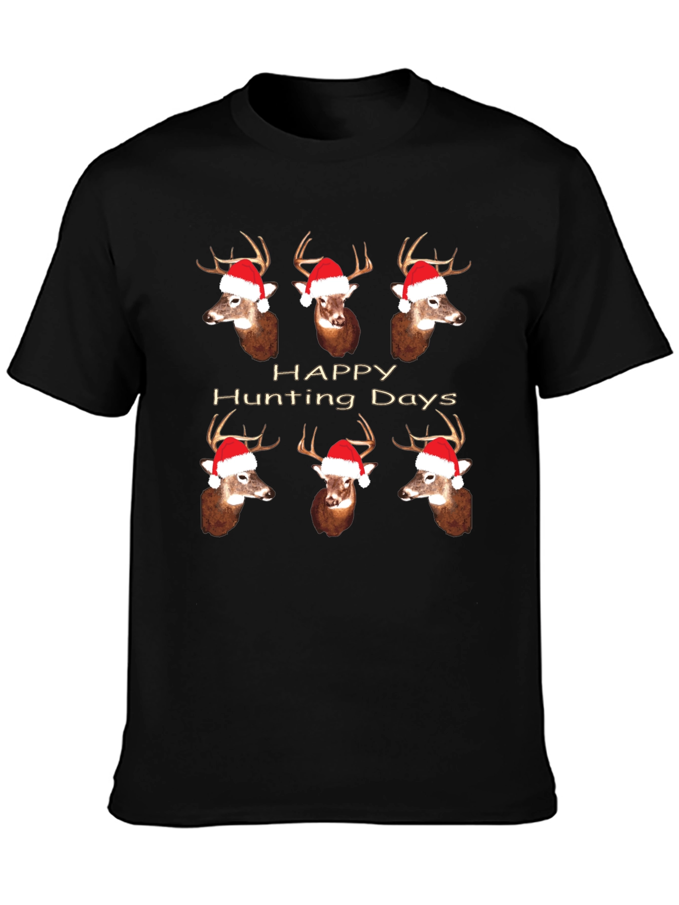 Happy Hunting Days Deer Christmas T-Shirt
