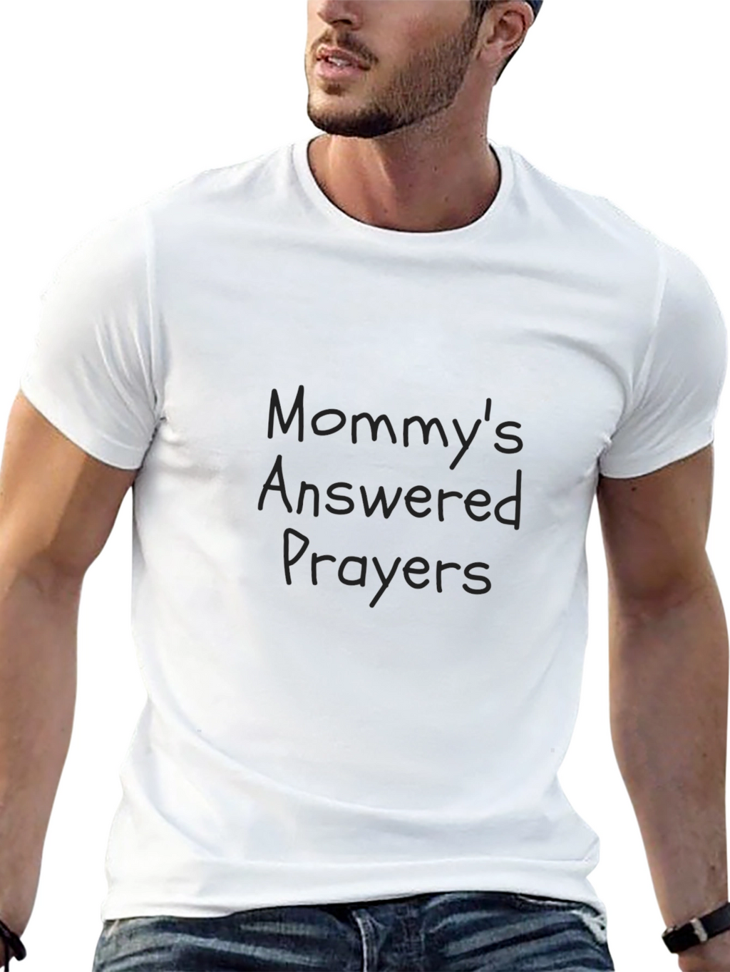 Mommys Answered Prayers Black T-Shirt