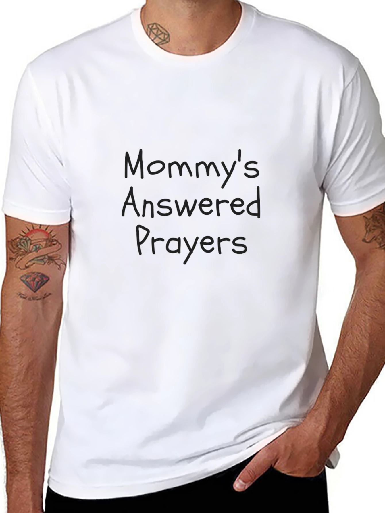 Mommys Answered Prayers Black T-Shirt