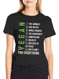 Vegan T-Shirt - Animals Water Planet & More