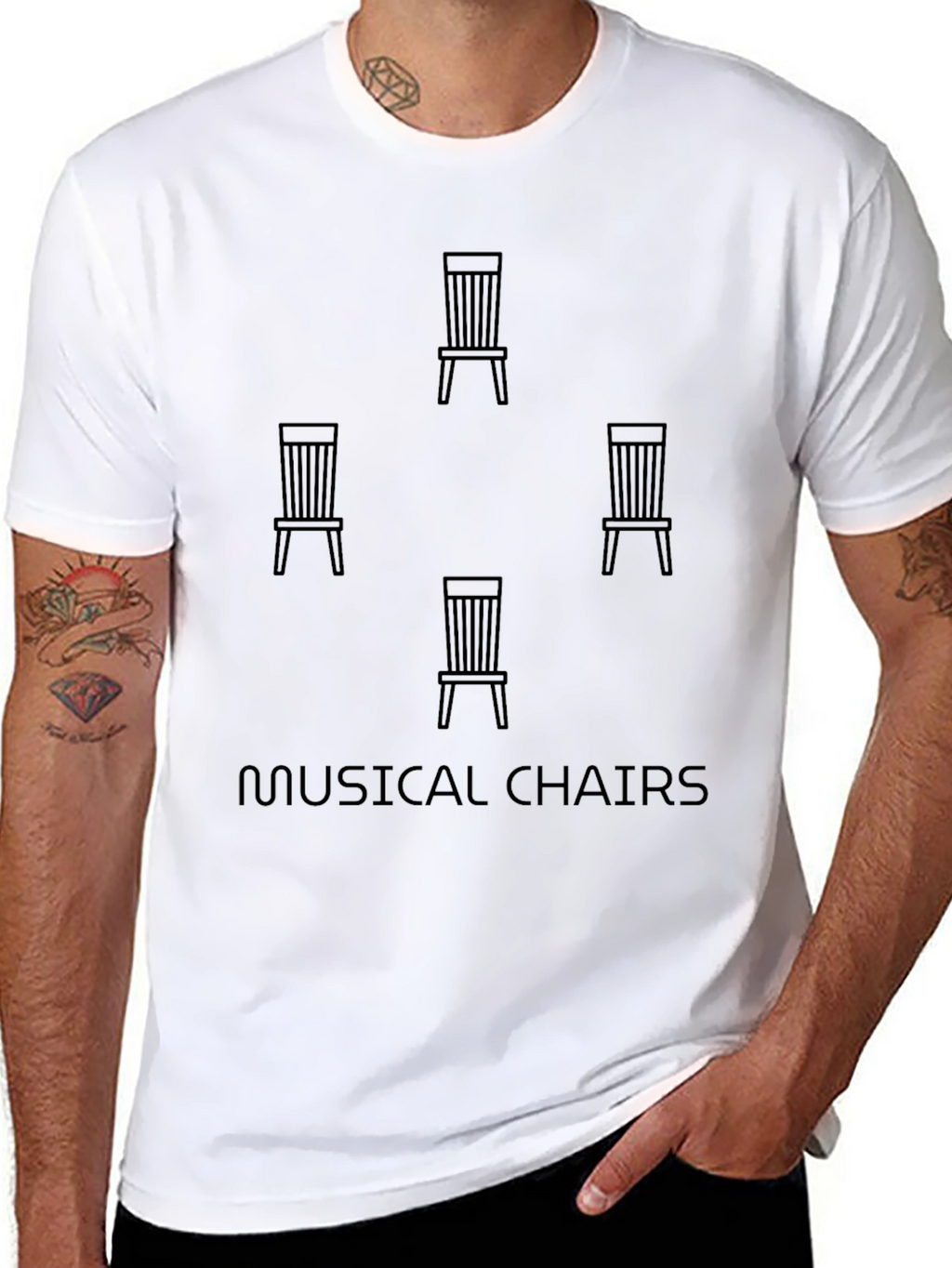 Musical Chairs Graphic T-Shirt - Soft Cotton Tee