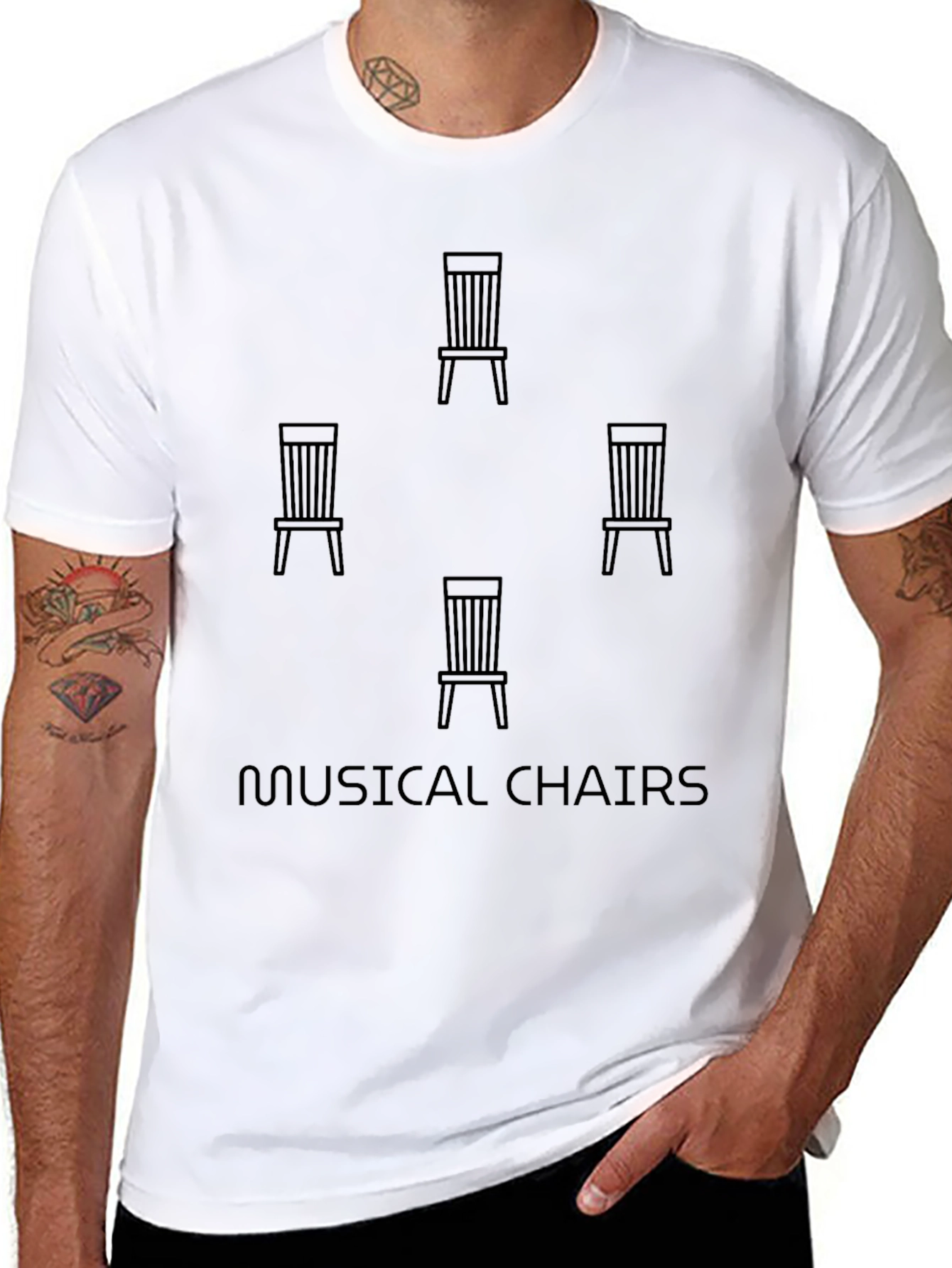 Musical Chairs Graphic T-Shirt - Soft Cotton Tee