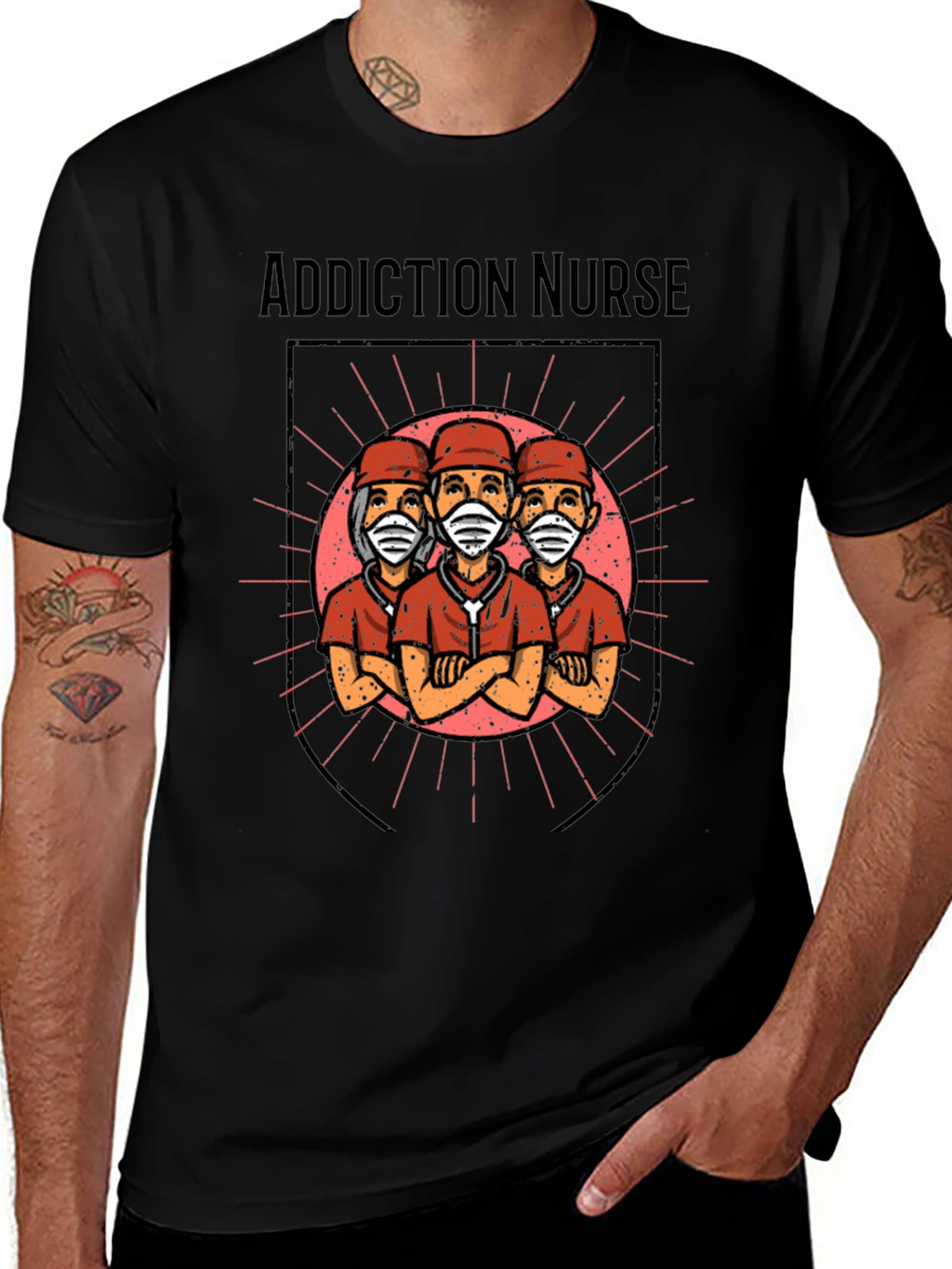 Addiction Nurse Graphic T-Shirt