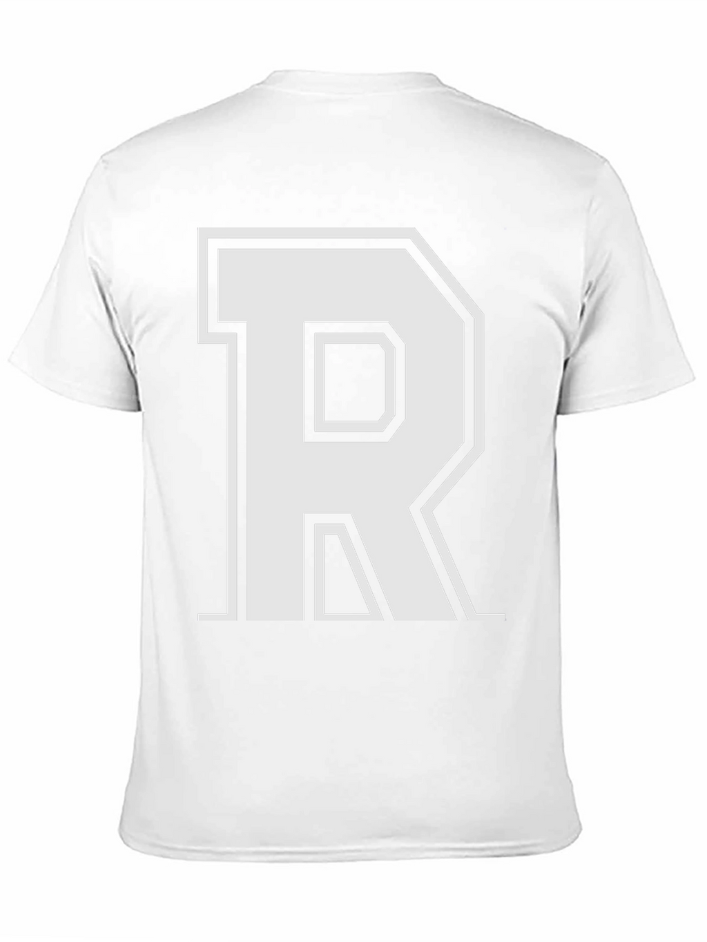 Varsity Style Letter R T-Shirt - Black