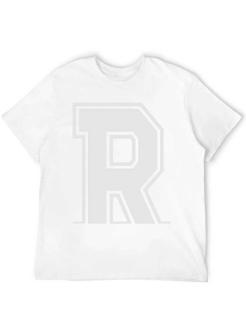 Varsity Style Letter R T-Shirt - Black