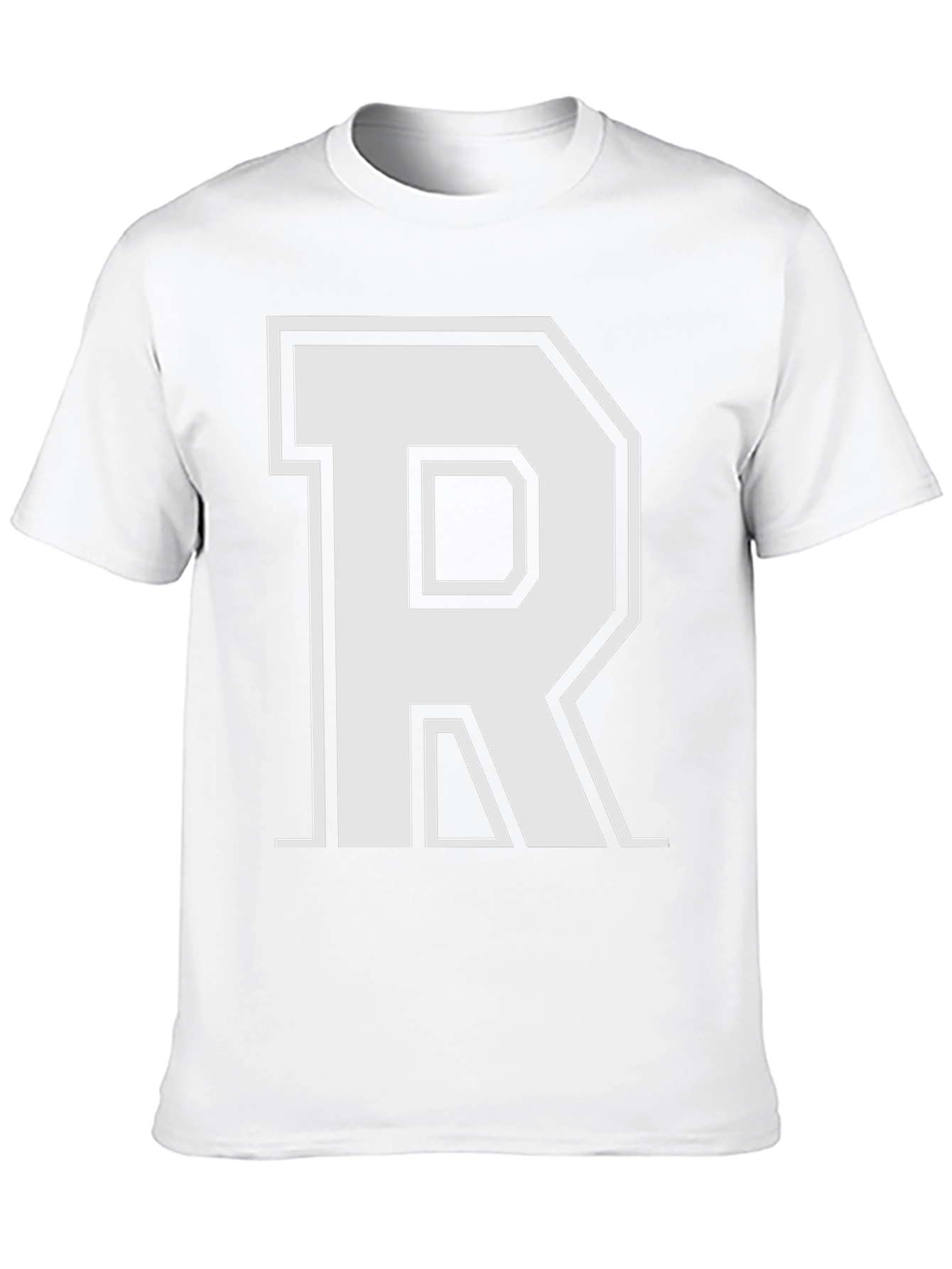 Varsity Style Letter R T-Shirt - Black