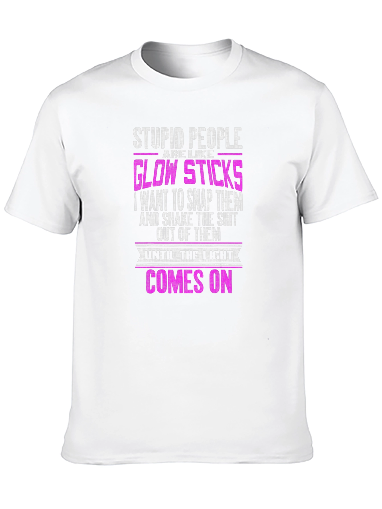 Stupid People Glow Sticks Graphic T-Shirt