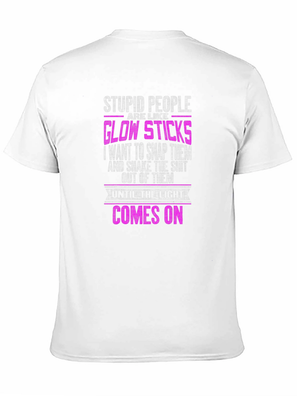 Stupid People Glow Sticks Graphic T-Shirt