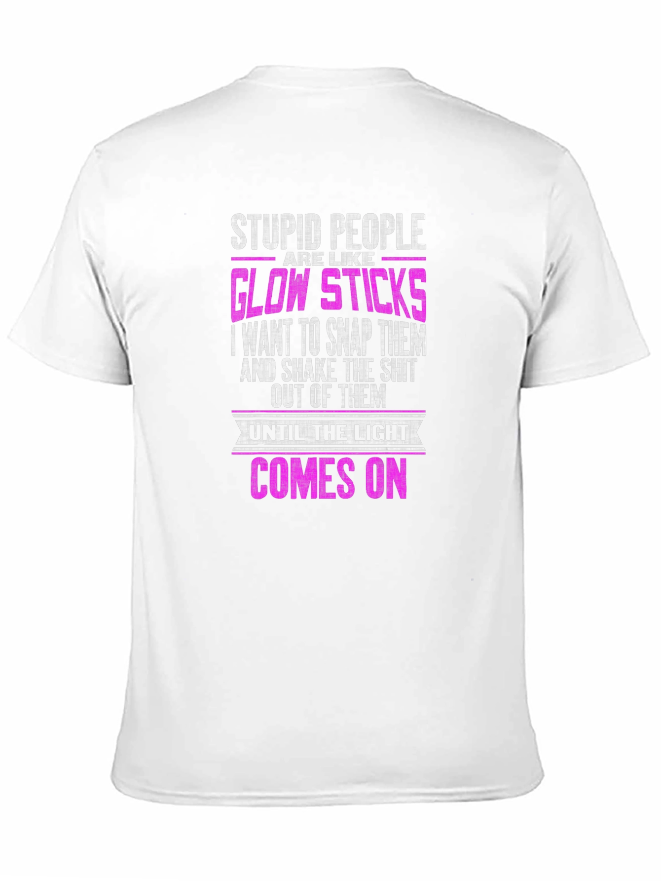 Stupid People Glow Sticks Graphic T-Shirt