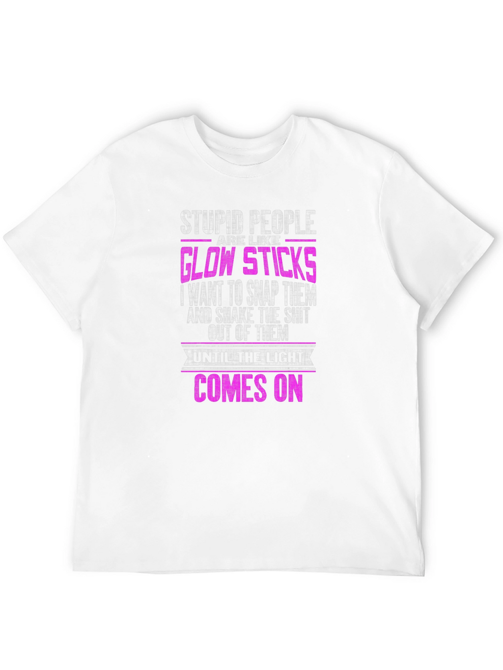 Stupid People Glow Sticks Graphic T-Shirt