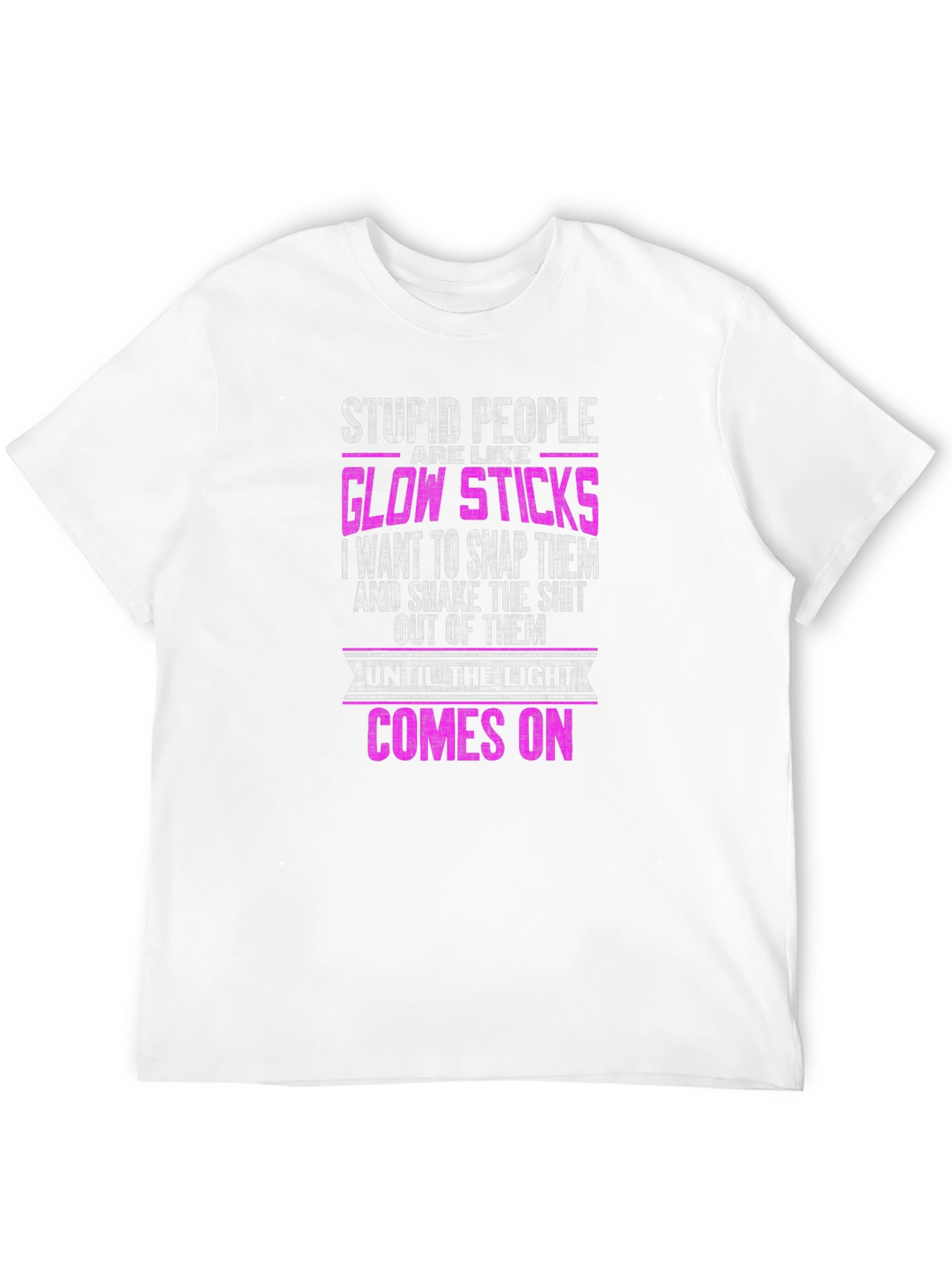 Stupid People Glow Sticks Graphic T-Shirt