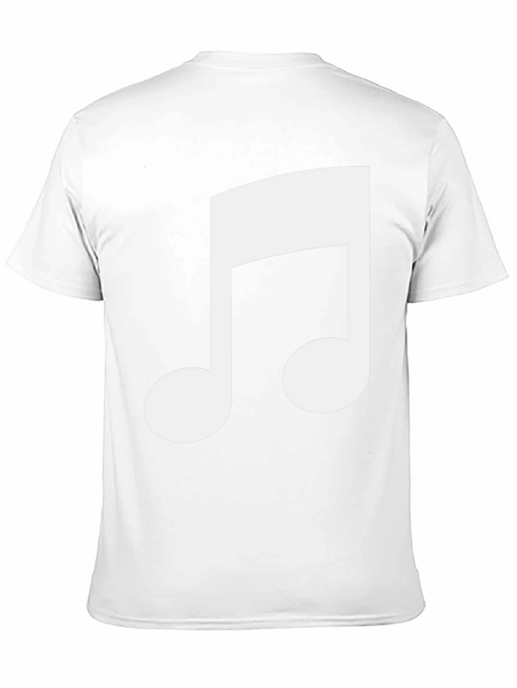 Black T-Shirt with White Musical Note Design