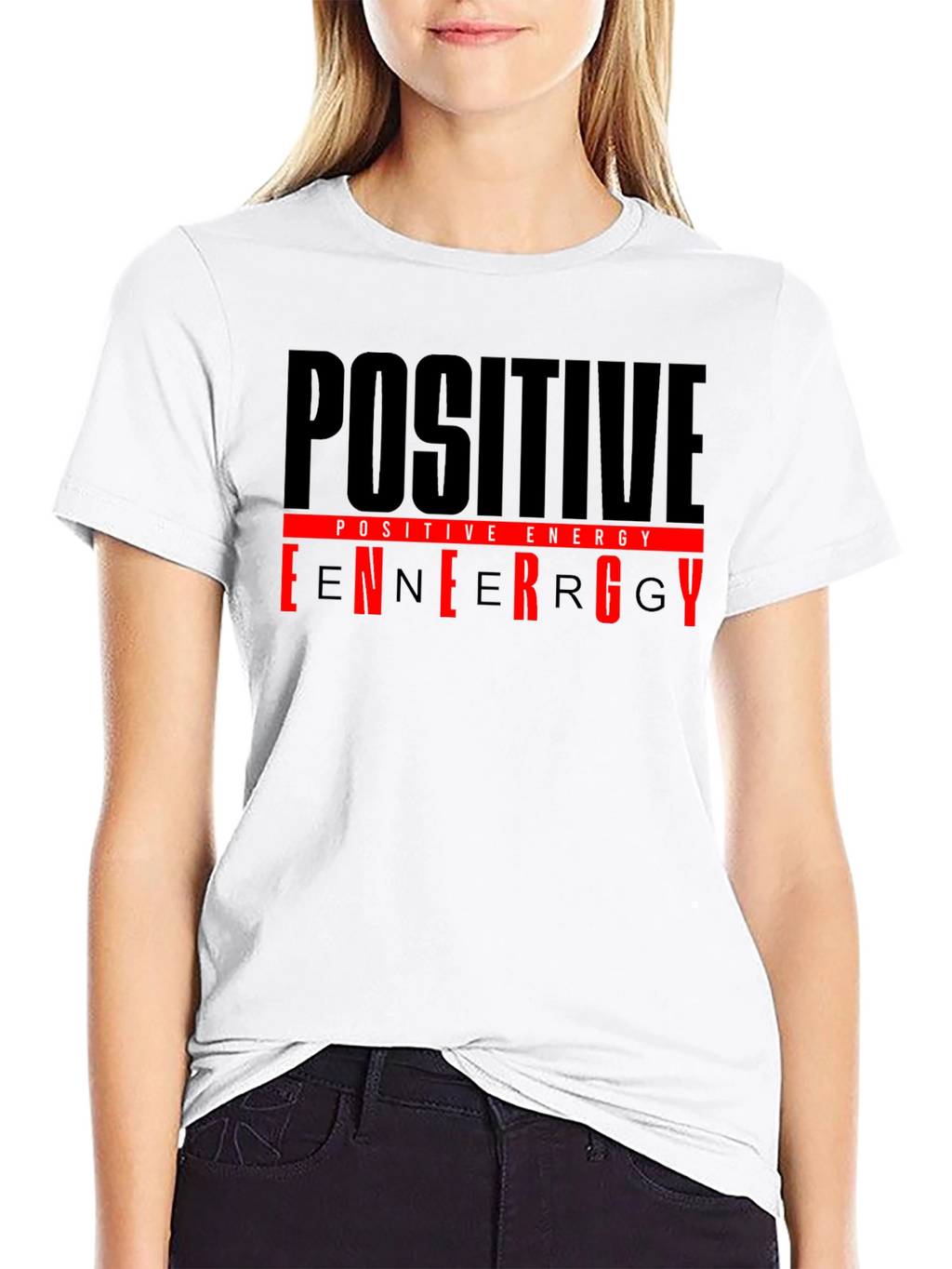 Positive Energy Black Graphic T-Shirt