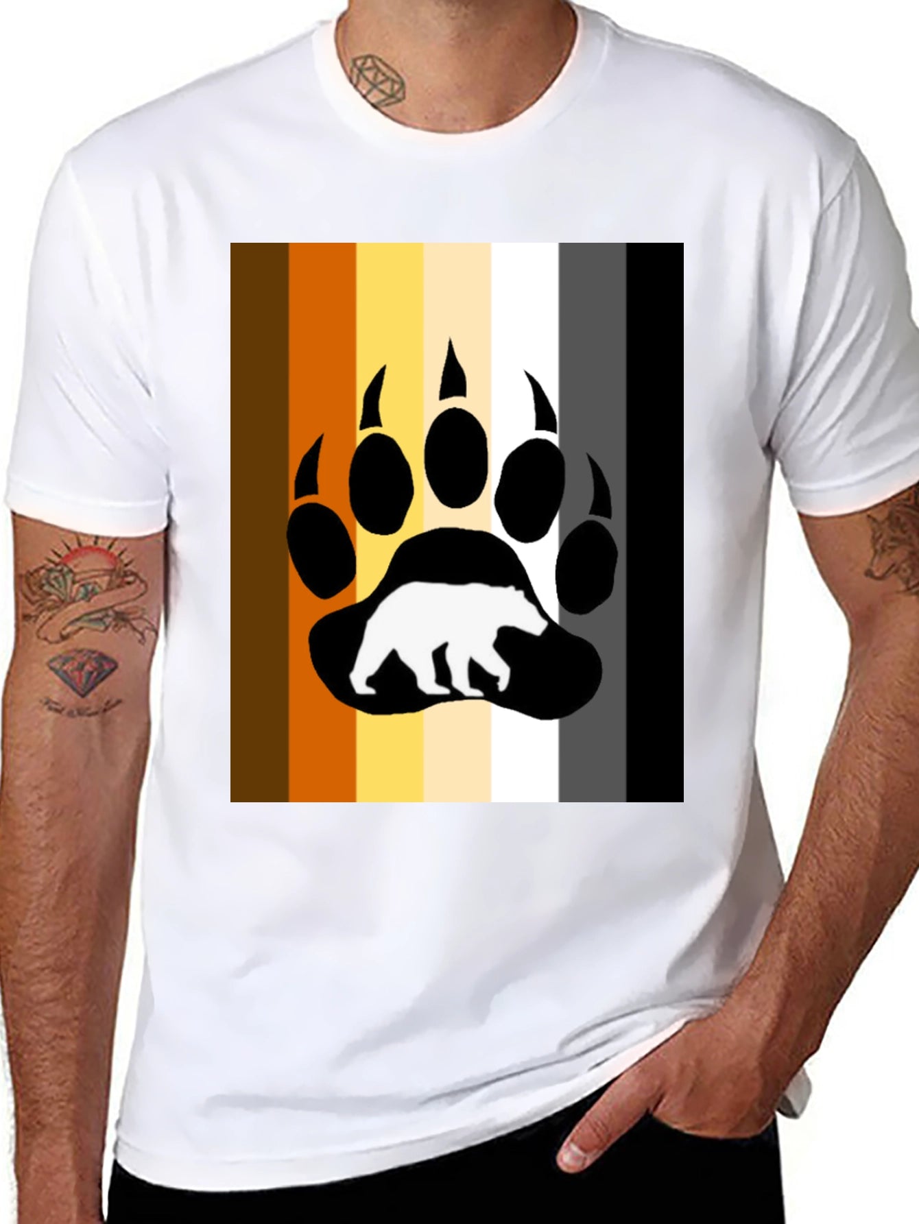 Bear Pride T-Shirt - Claw Print Gay Interest Tee