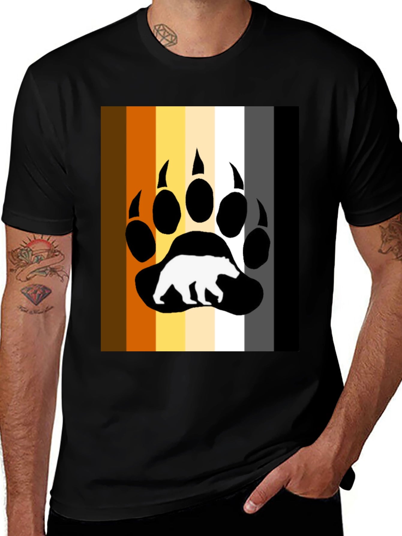 Bear Pride T-Shirt - Claw Print Gay Interest Tee