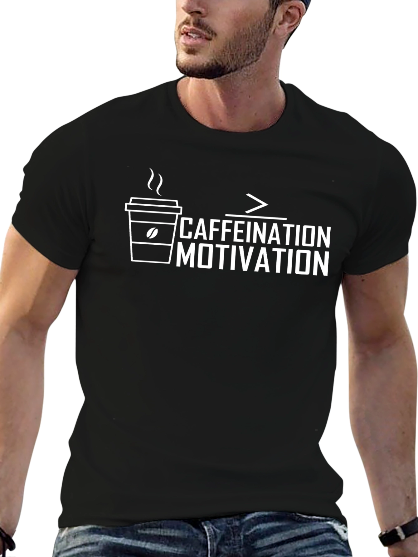 Caffeination > Motivation Graphic Tee - Black