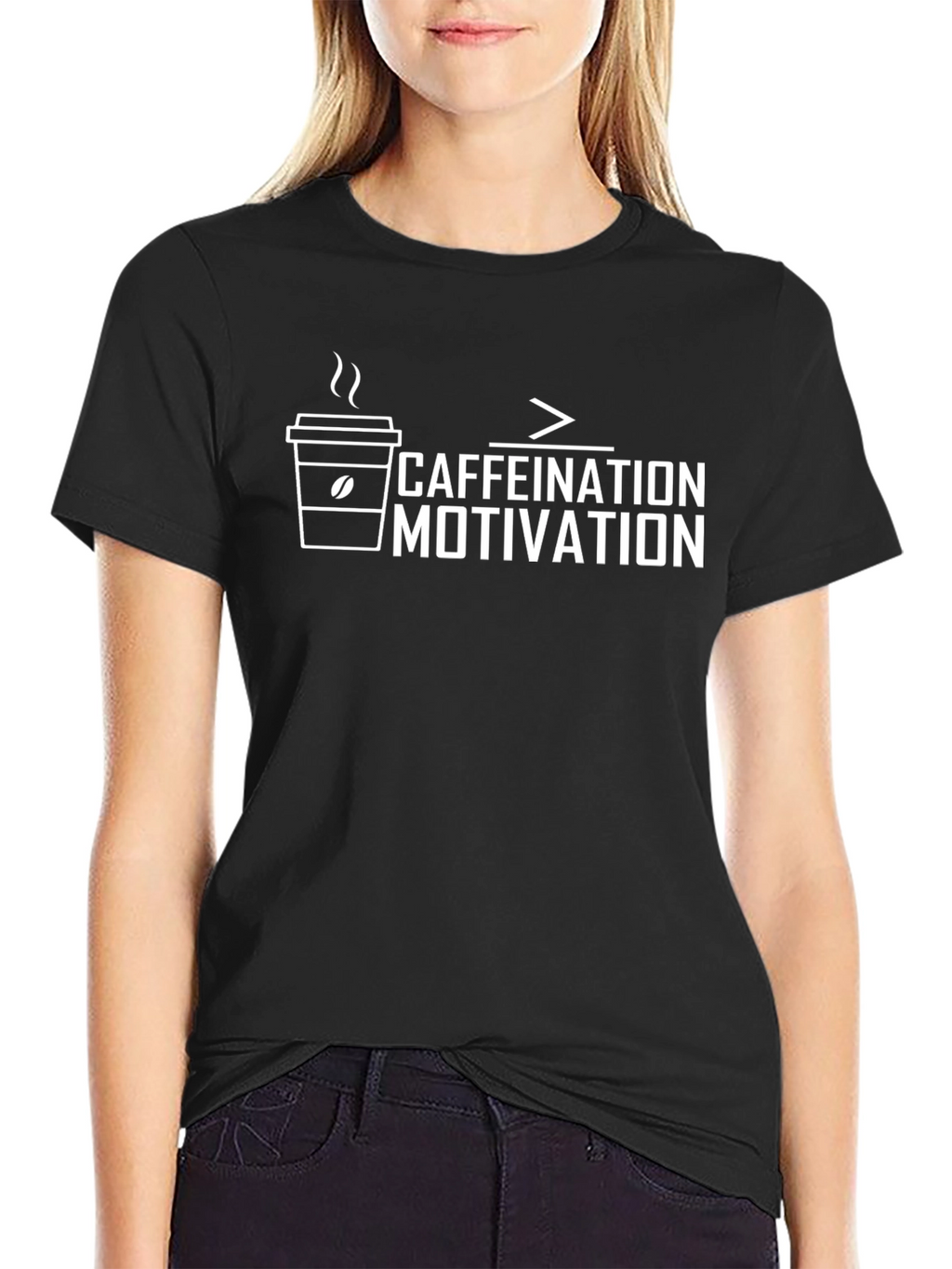 Caffeination > Motivation Graphic Tee - Black