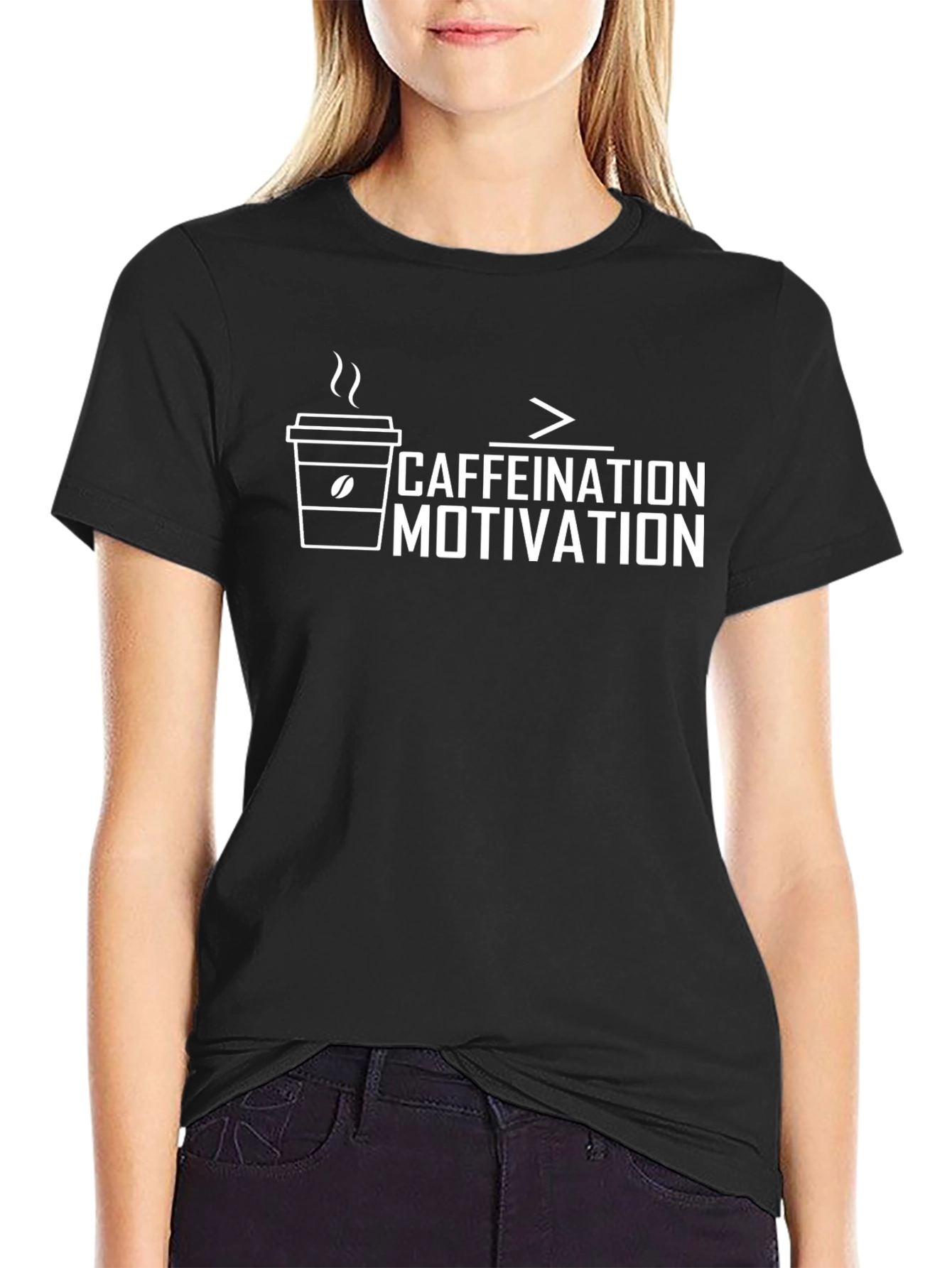 Caffeination > Motivation Graphic Tee - Black
