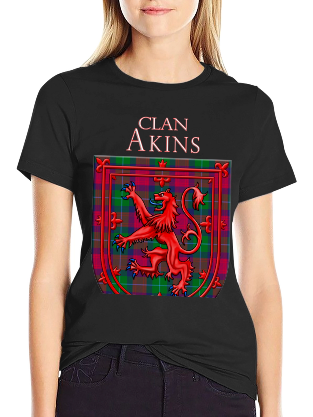 Clan Akins Tartan T-Shirt