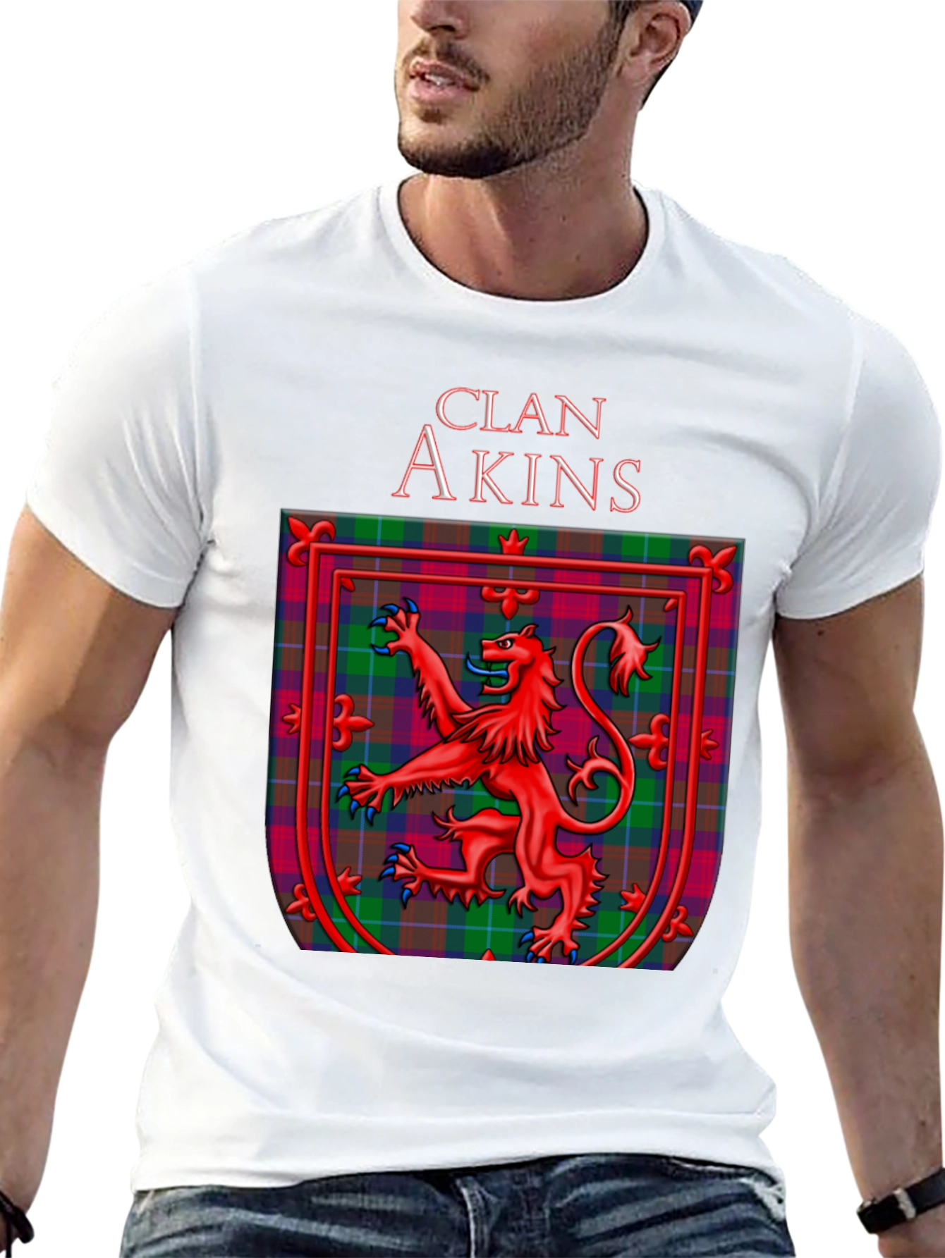 Clan Akins Tartan T-Shirt