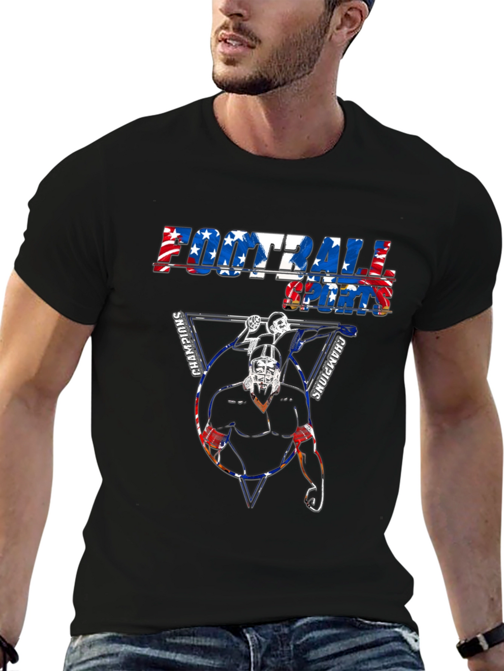 Football Sports Champions Graphic T-Shirt