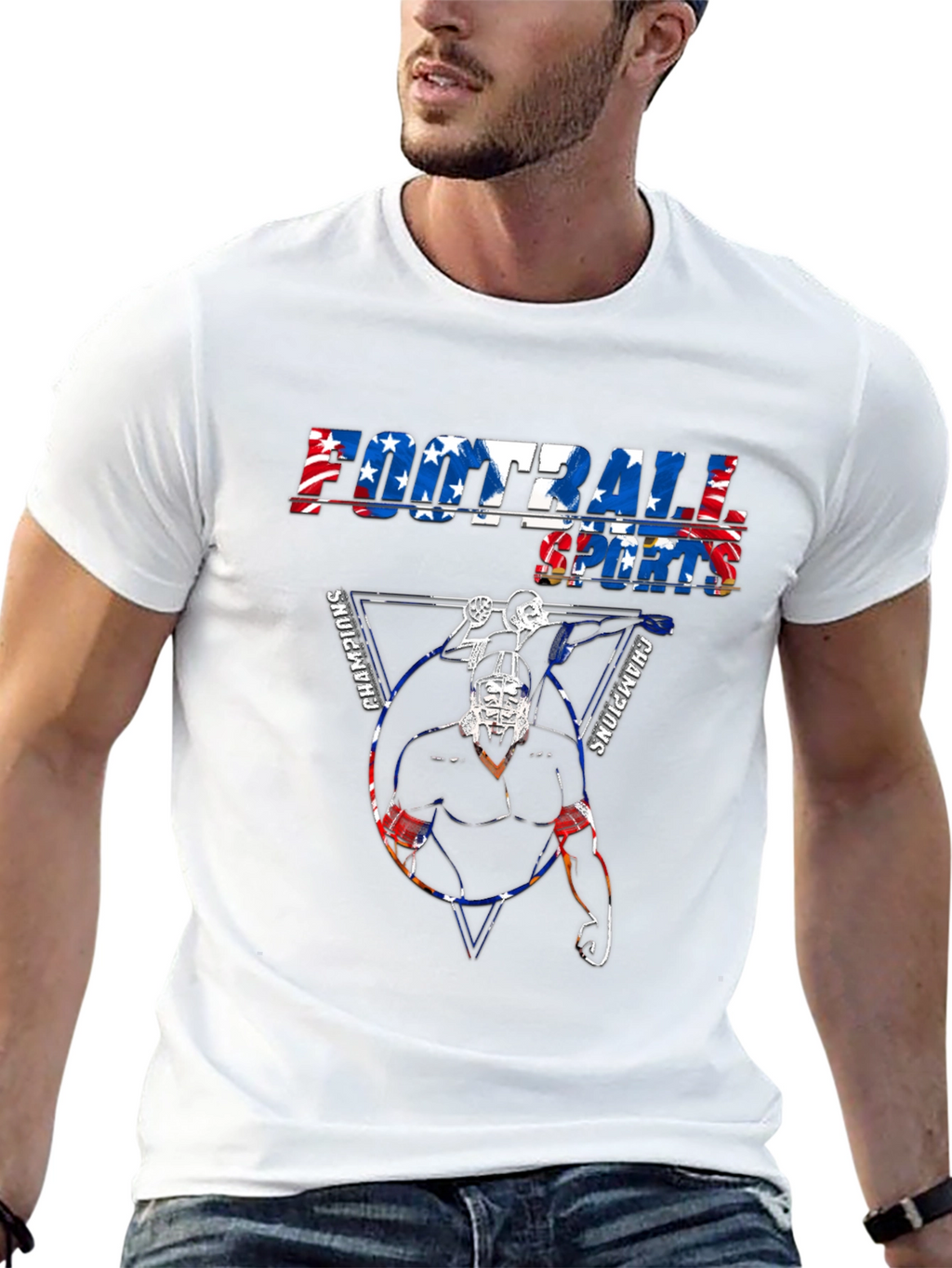 Football Sports Champions Graphic T-Shirt
