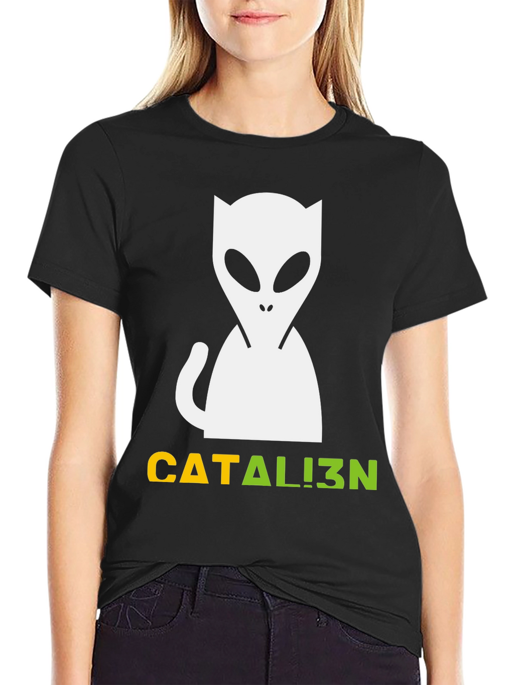 Catalien T-Shirt: Cat Meets Alien Graphic Tee
