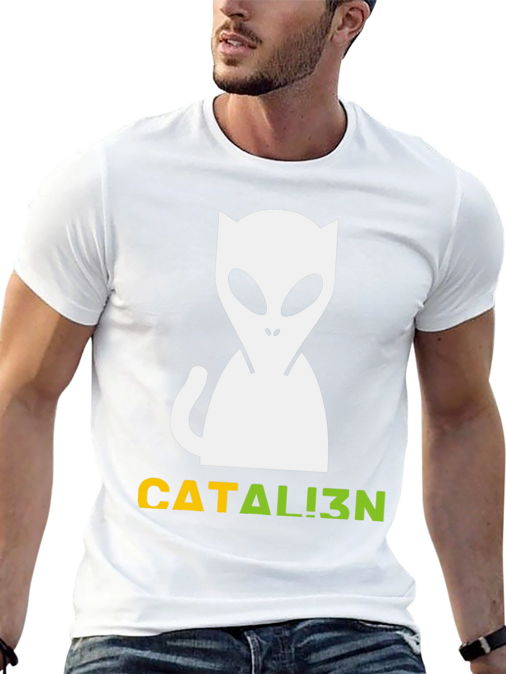 Catalien T-Shirt: Cat Meets Alien Graphic Tee