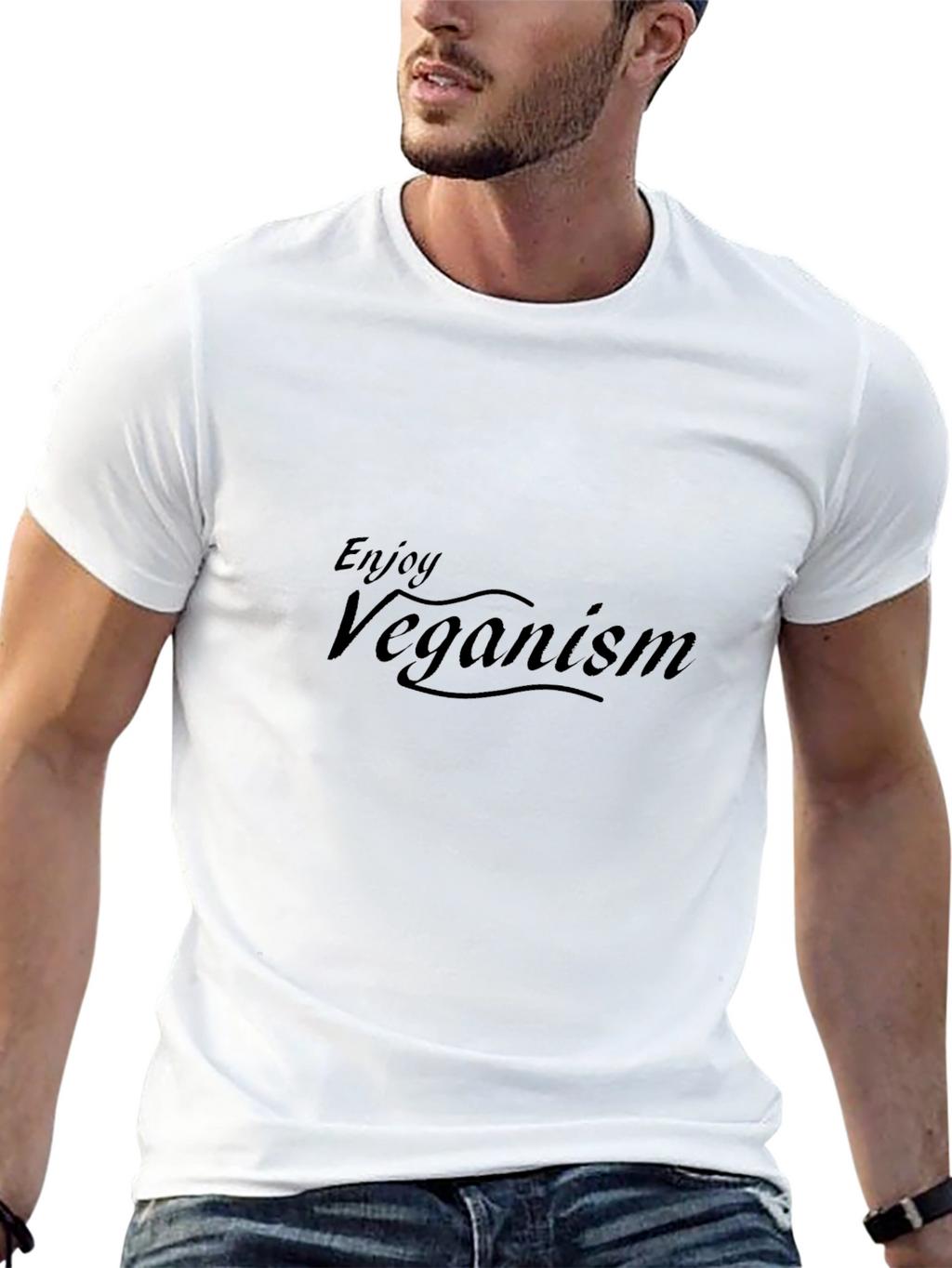 Enjoy Veganism Black T-Shirt