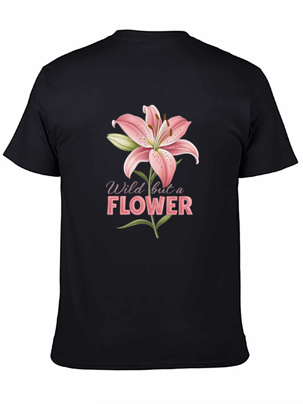Wild Flower Graphic Tee - Black