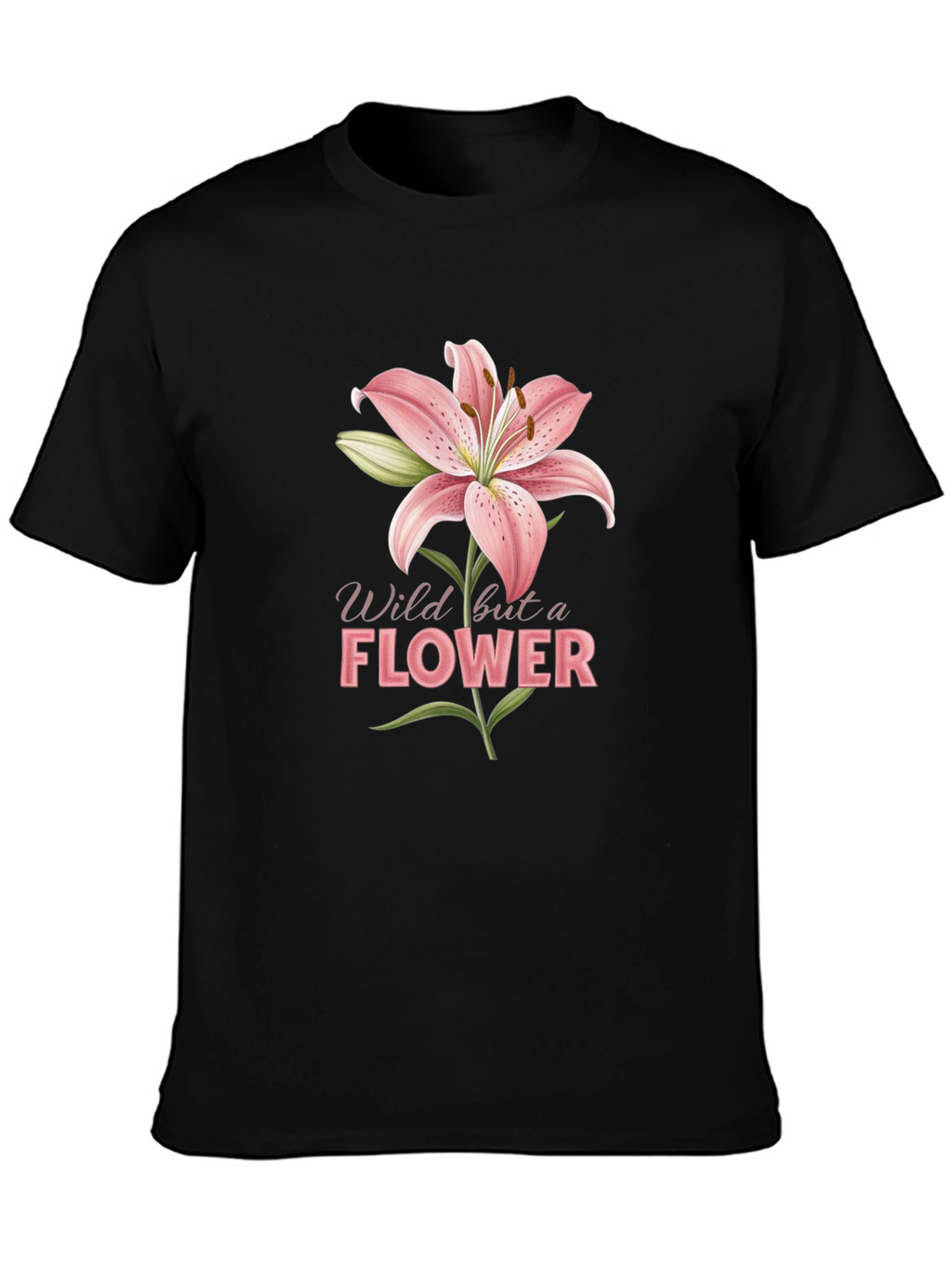 Wild Flower Graphic Tee - Black