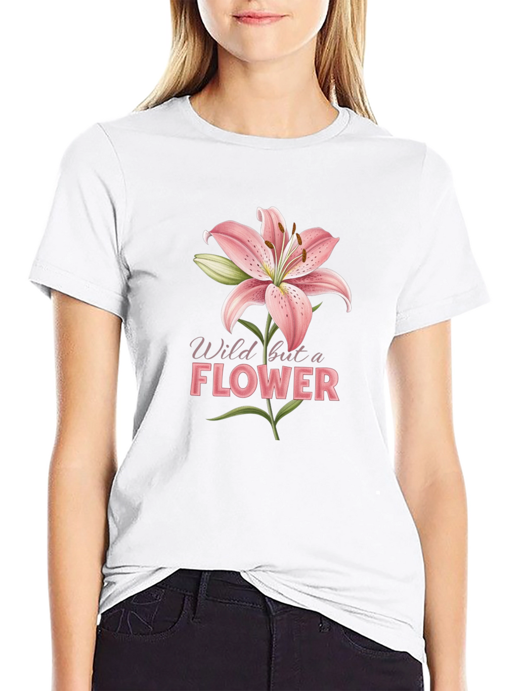 Wild Flower Graphic Tee - Black