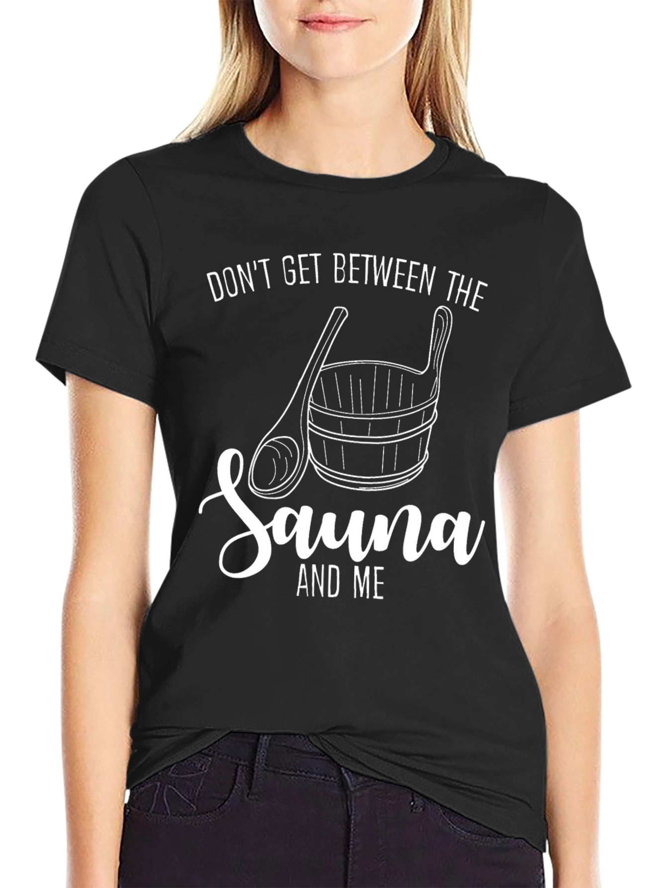 Sauna Lovers Black Graphic T-Shirt