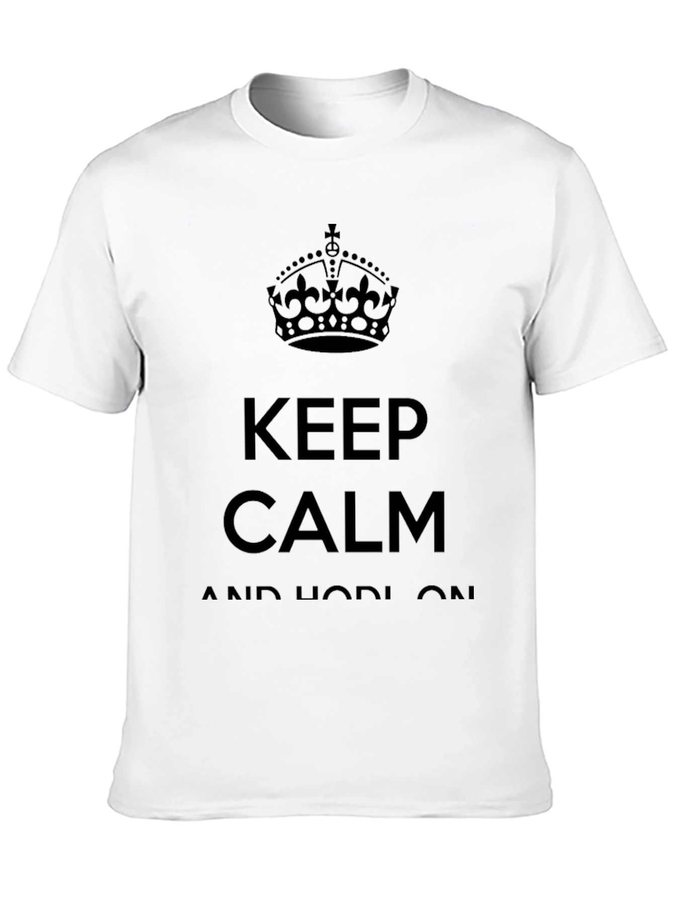 Keep Calm HODL ON Black T-Shirt