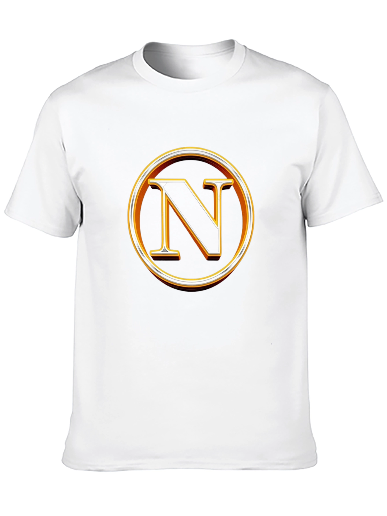 Letter N Graphic Tee - Black